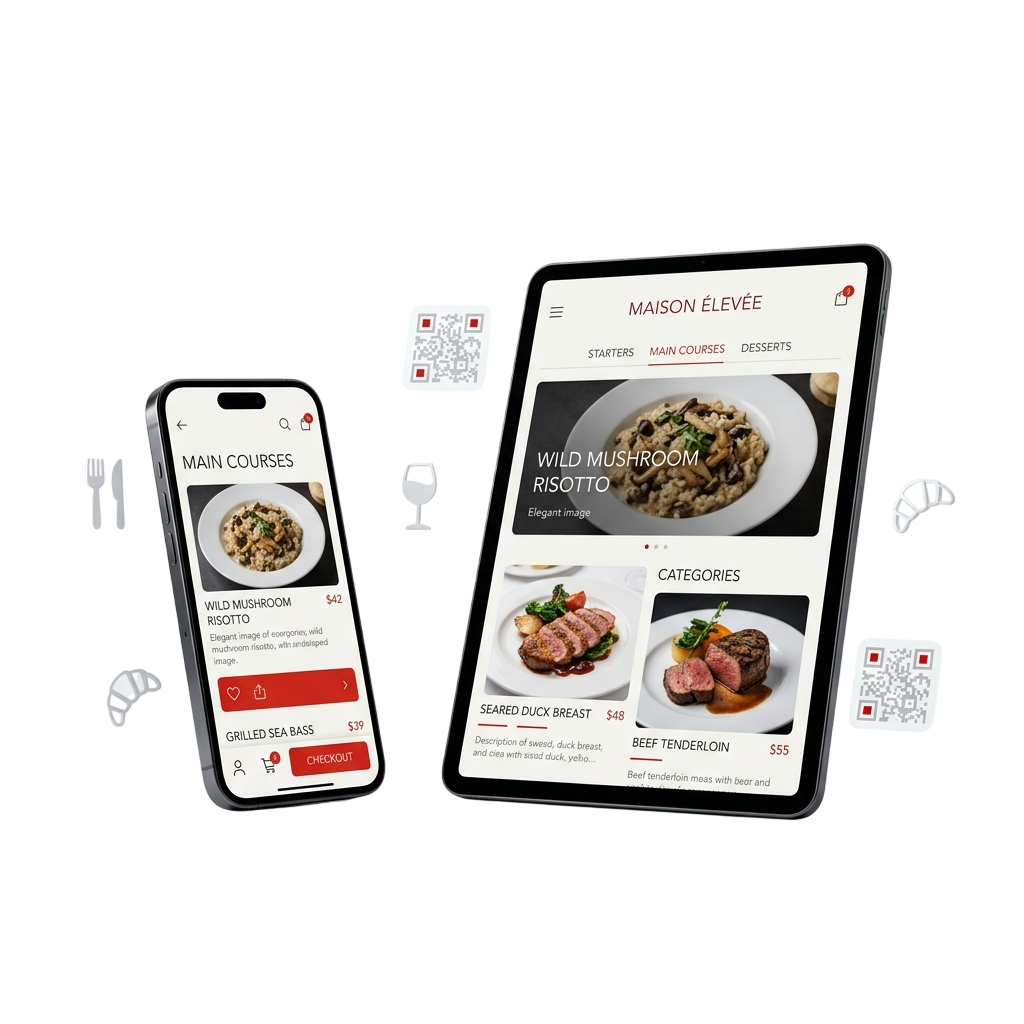 Suivup Restaurant App Interface Mockup