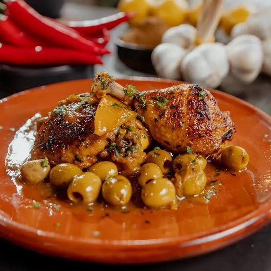 Tajine Poulet aux olives