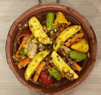 Petit tajine au poulet et aux légumes