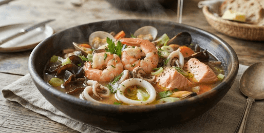 Soupe fruits de mer
