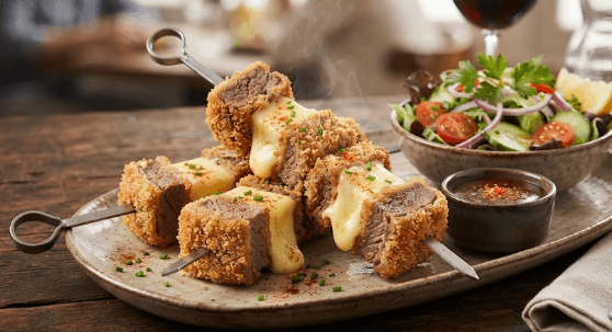 Boeuf fromage panée