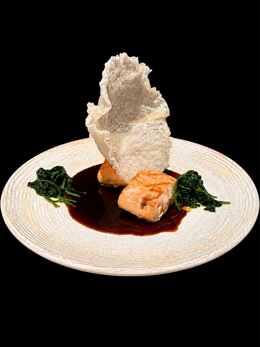 Teppanyaki de saumon, sauce teriyaki