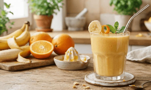 Jus de pomme / Banane a base d'orange