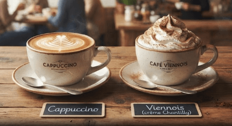 Cappuccino, / viennois (crème Chantilly)