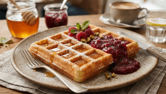 Gaufre, Miel ou Confiture