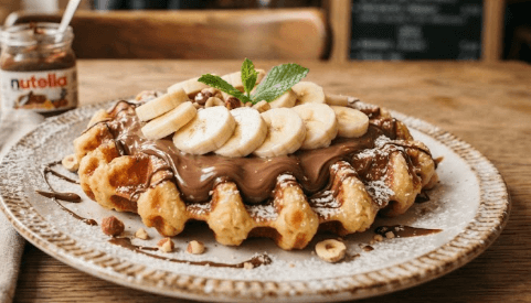 Gaufre, Nutella Banane