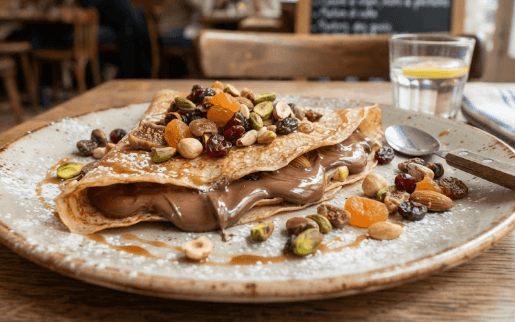 Crêpe Nutella, Fruit sec