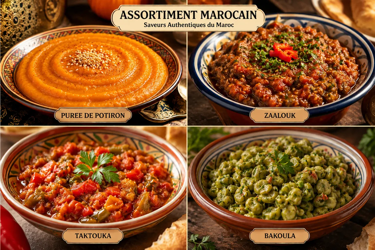 Assortiments salades marocaines