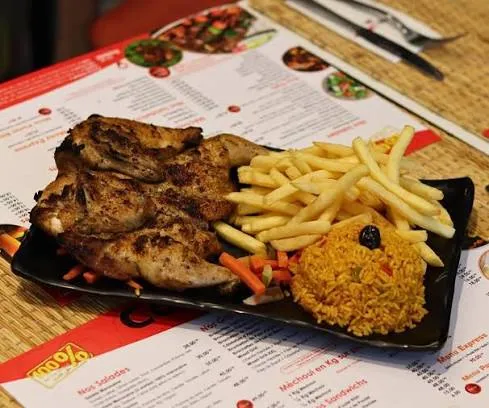 Poulet sur feu de bois 1/2