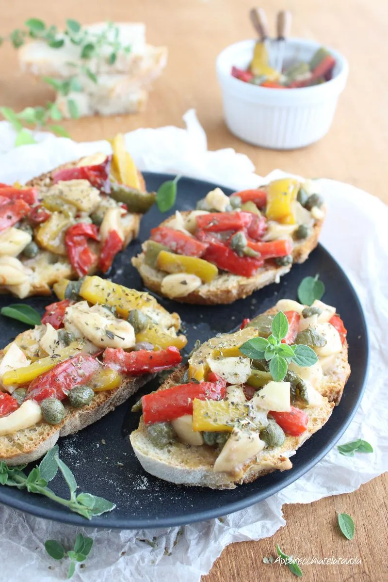 Bruschetta fruit de mer. 4 pièces
