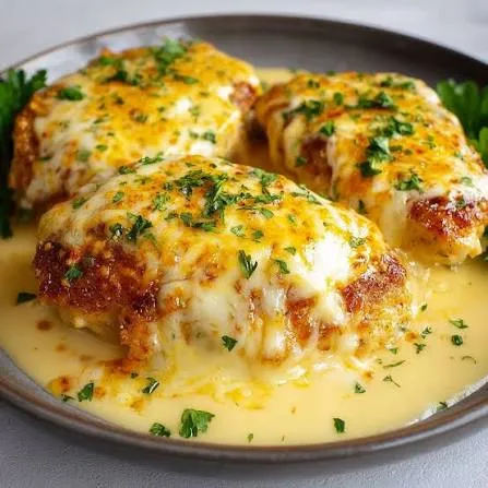 Steak de poulet gratiné
