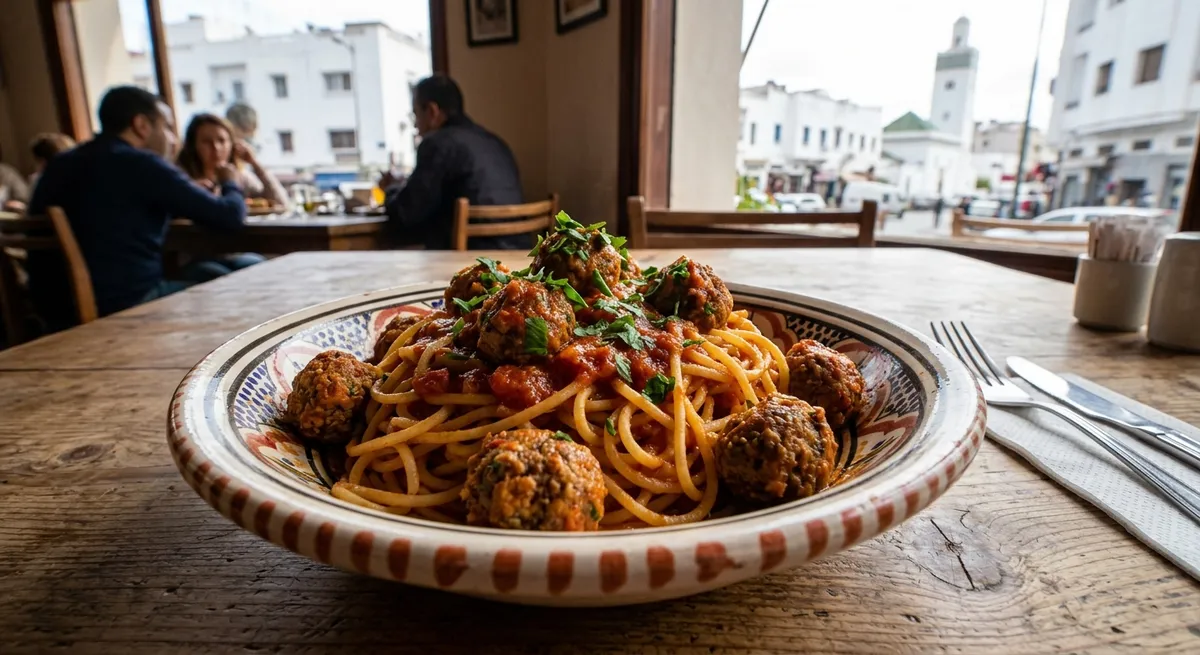 Pâtes sauce tomate et kefta