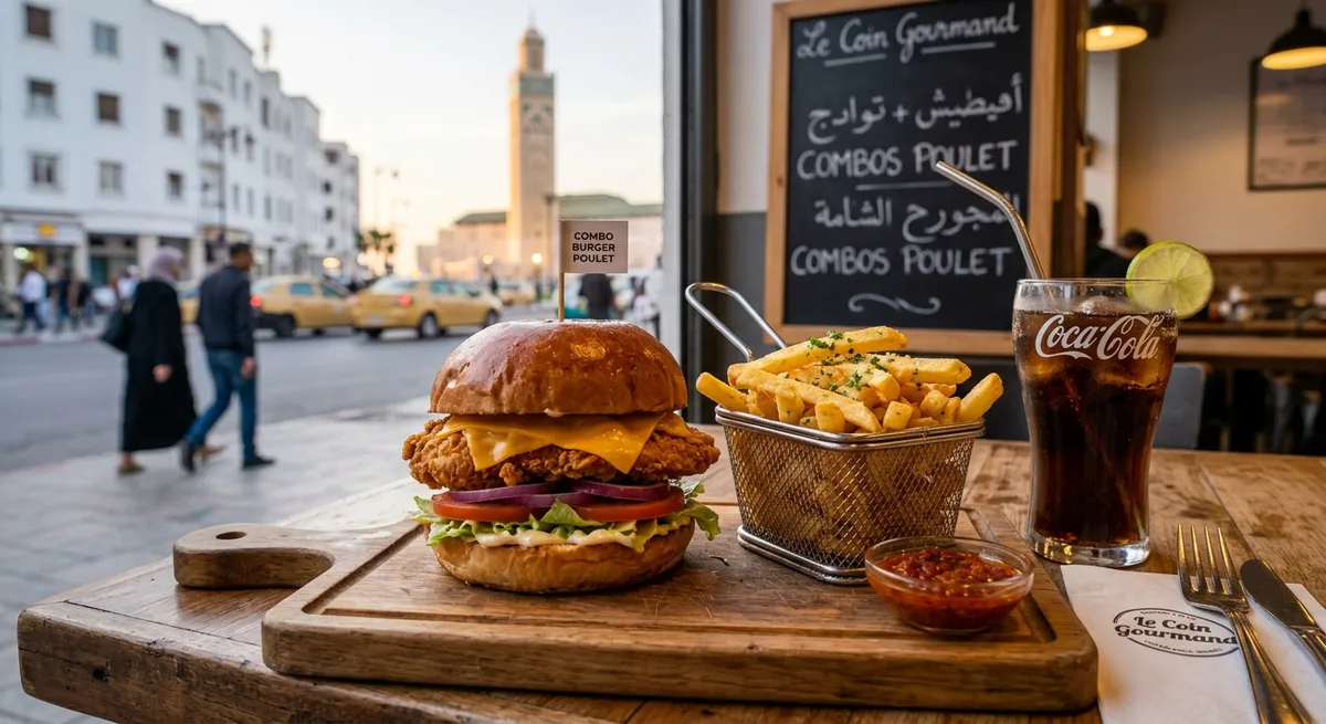 Combos Burger Poulet + frites + boisson