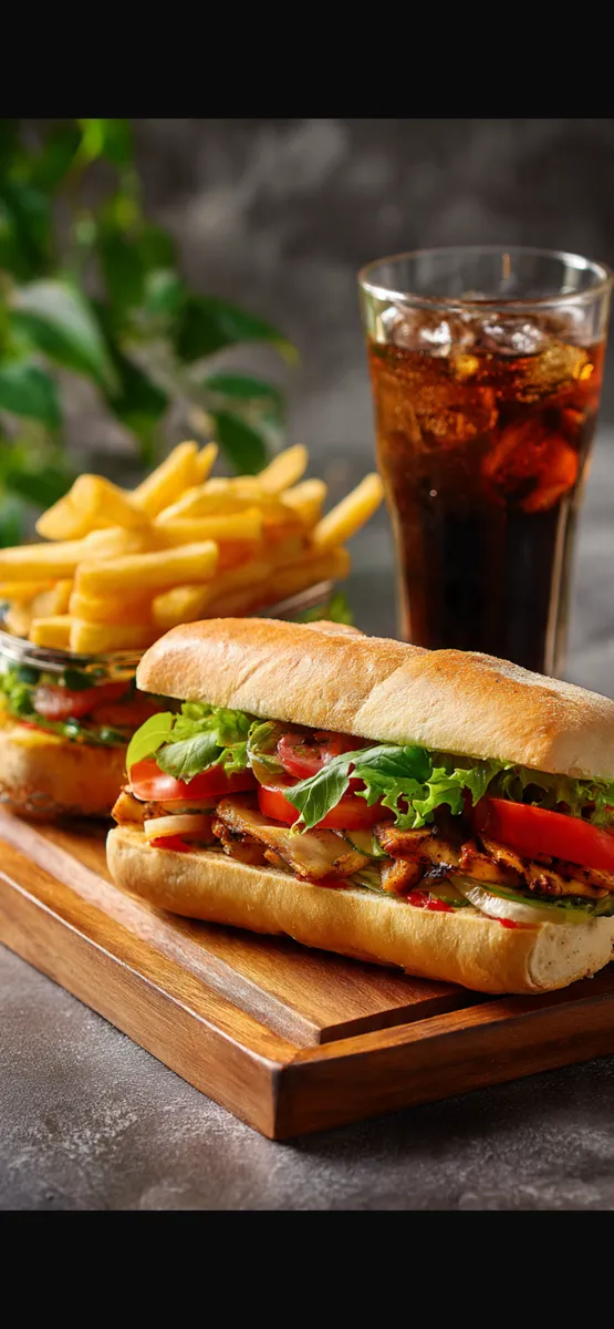 Combos Sandwich Lbaraka + frites + boisson
