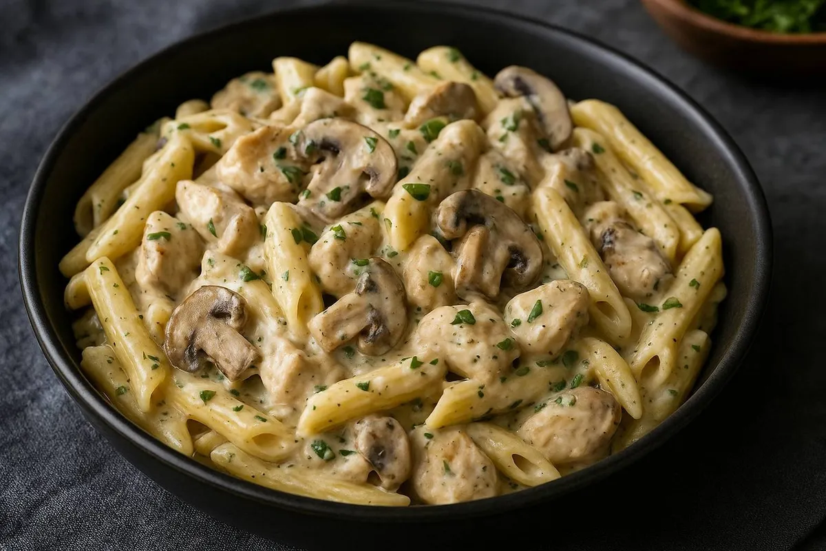 PENNE POULET CHAMPIGNONS