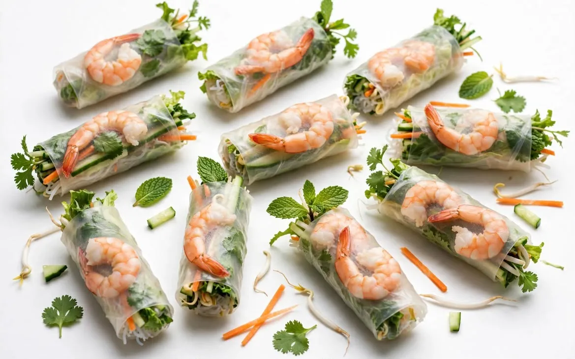 Rouleaux de Printemps Crevettes (8 Pcs)