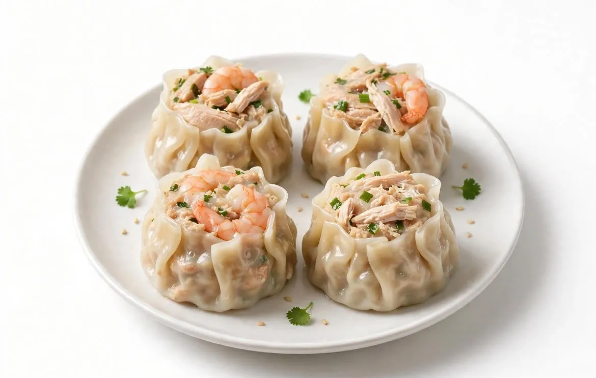 Vapeurs Poulet Crevettes (4 Pcs)