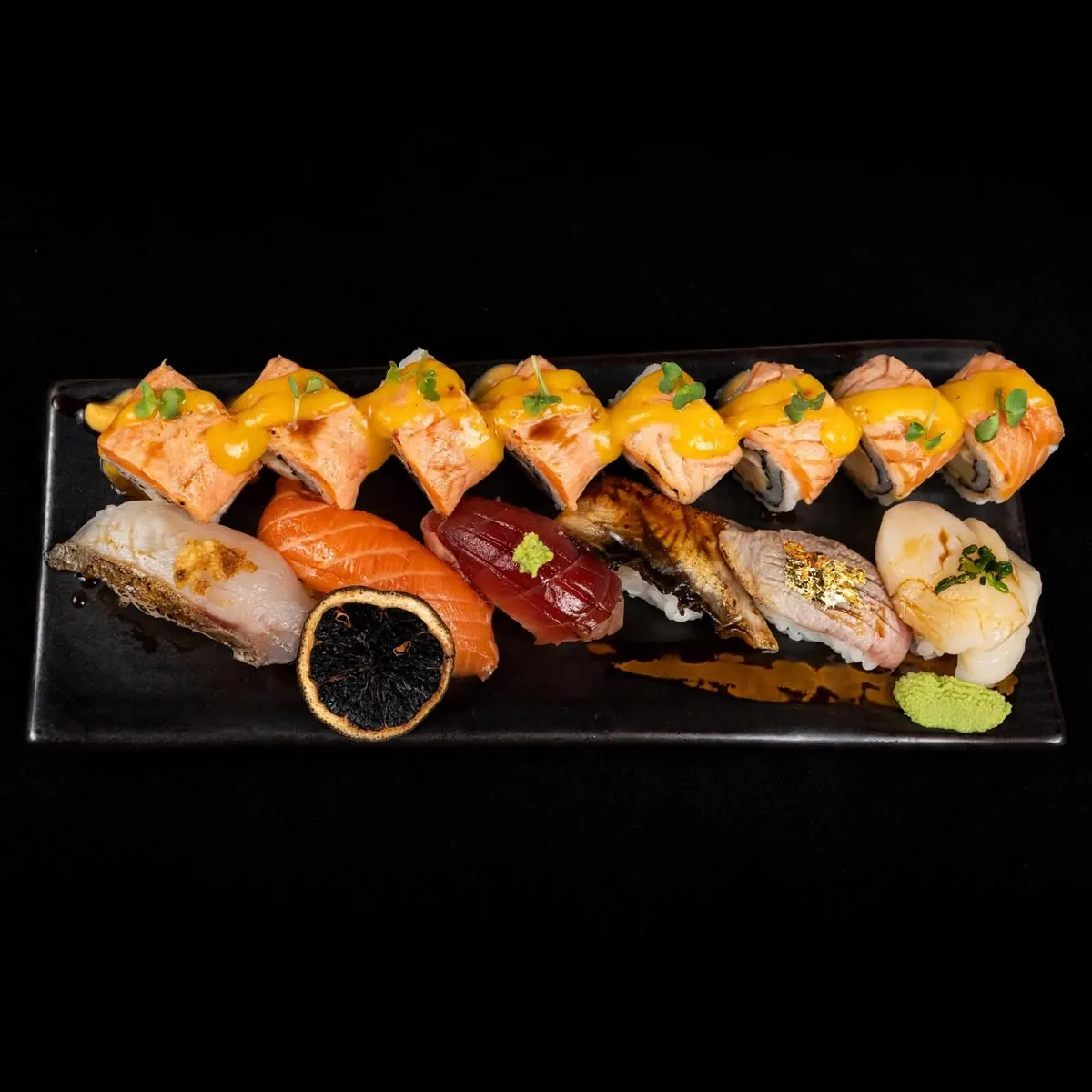 Assortiment sushi : 6 nigiri, 8 pc signature