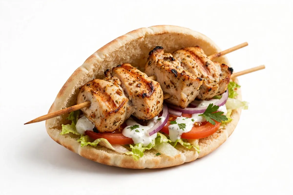 Sandwich Brochettes Viande Filet