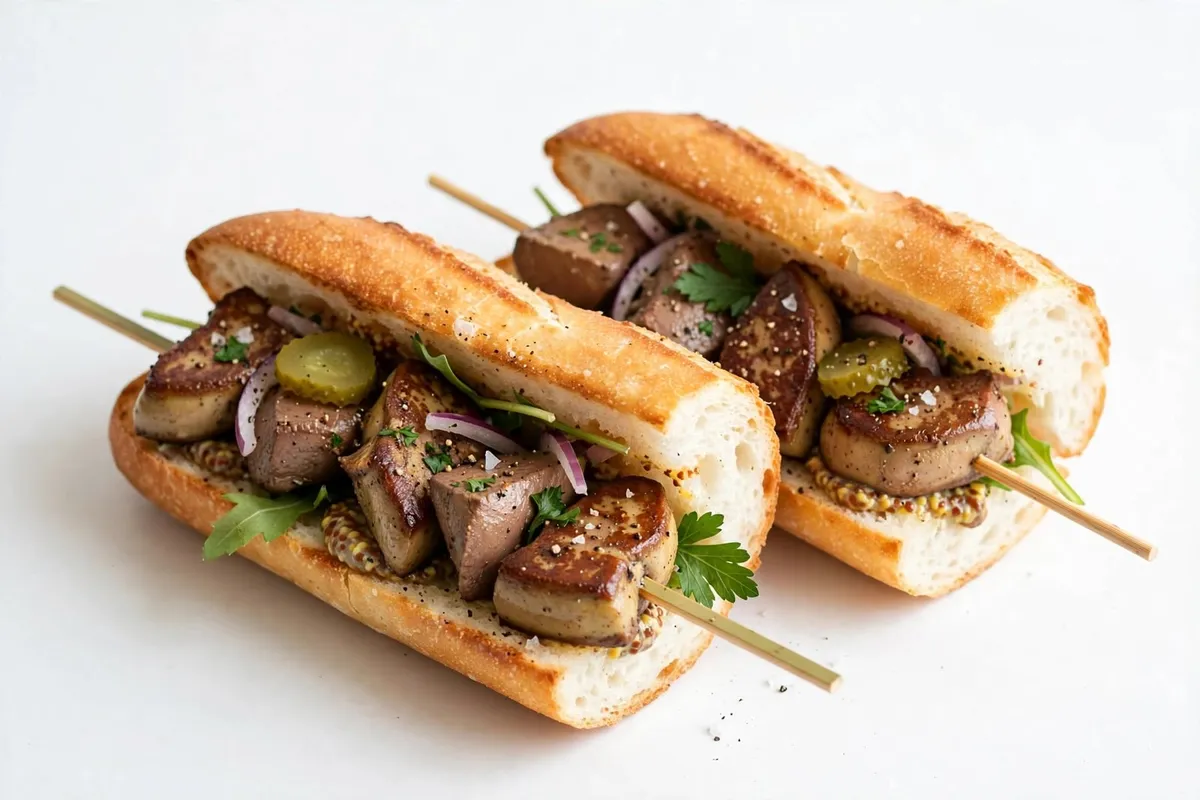 Sandwich Brochettes Viande Hachée