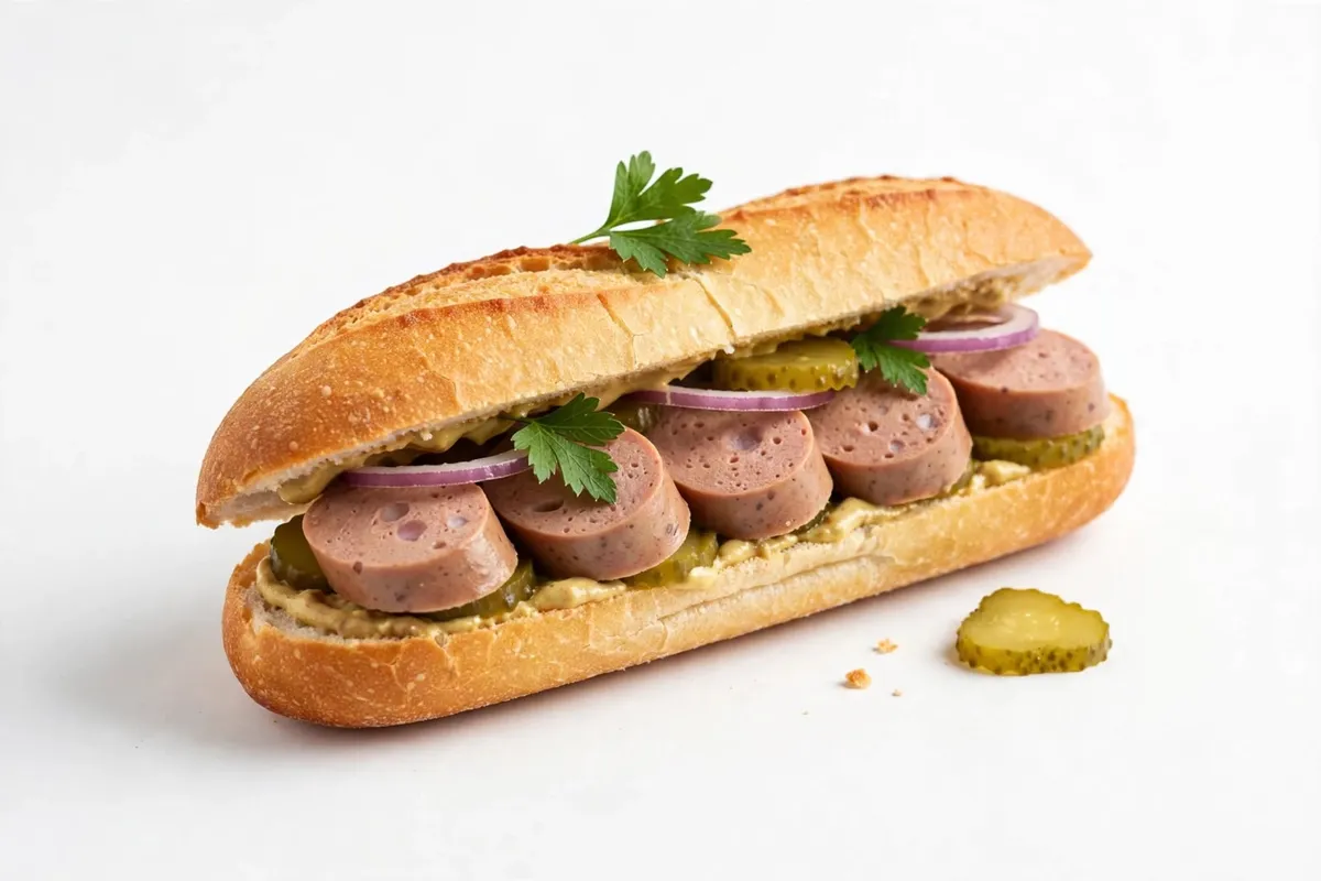 Sandwich Brochettes Saucisse de Foie