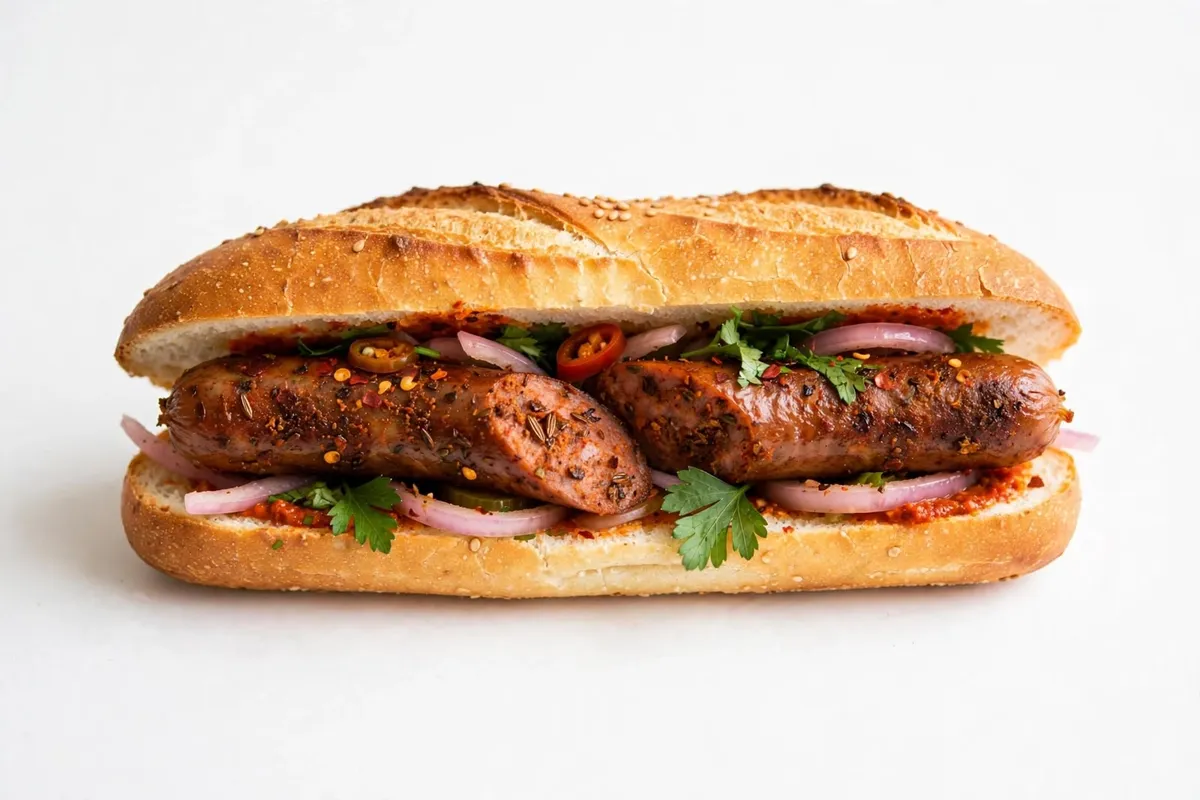 Sandwich Brochettes Saucisse de Poulet