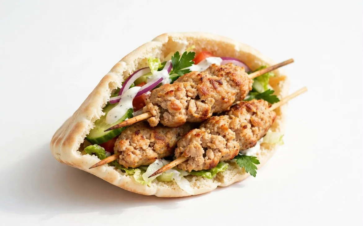 Sandwich Brochettes Poulet Haché