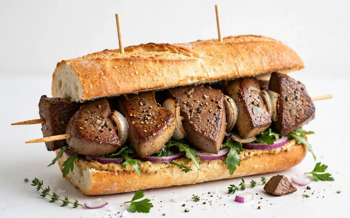 Super Sandwich Brochettes Viande Hachée
