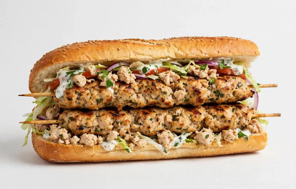 Super Sandwich Brochettes Poulet Haché
