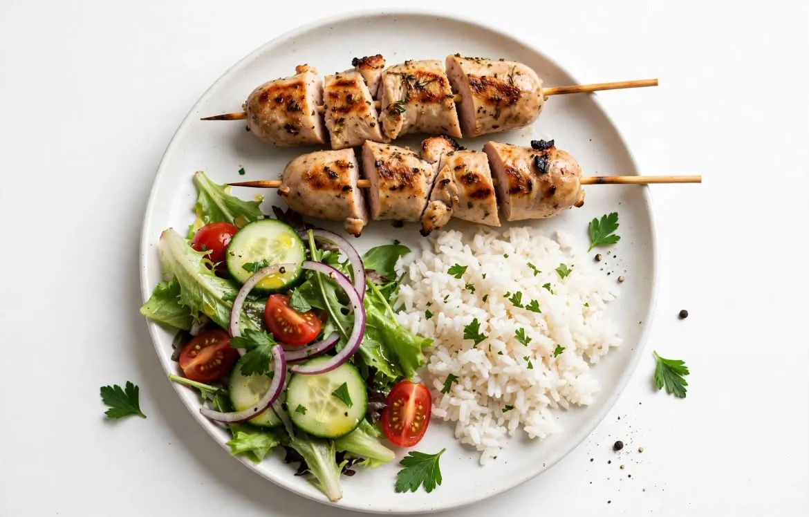 Assiette Brochettes Saucisse de Poulet